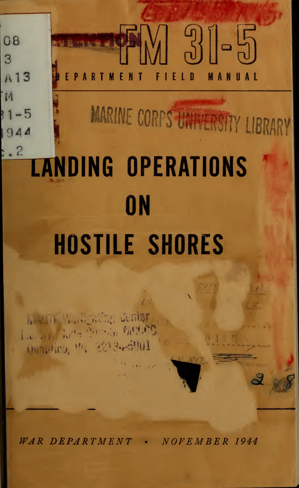 278 Page FM 31-5 1944 Landing Operations On Hostile Shores Manual on CD