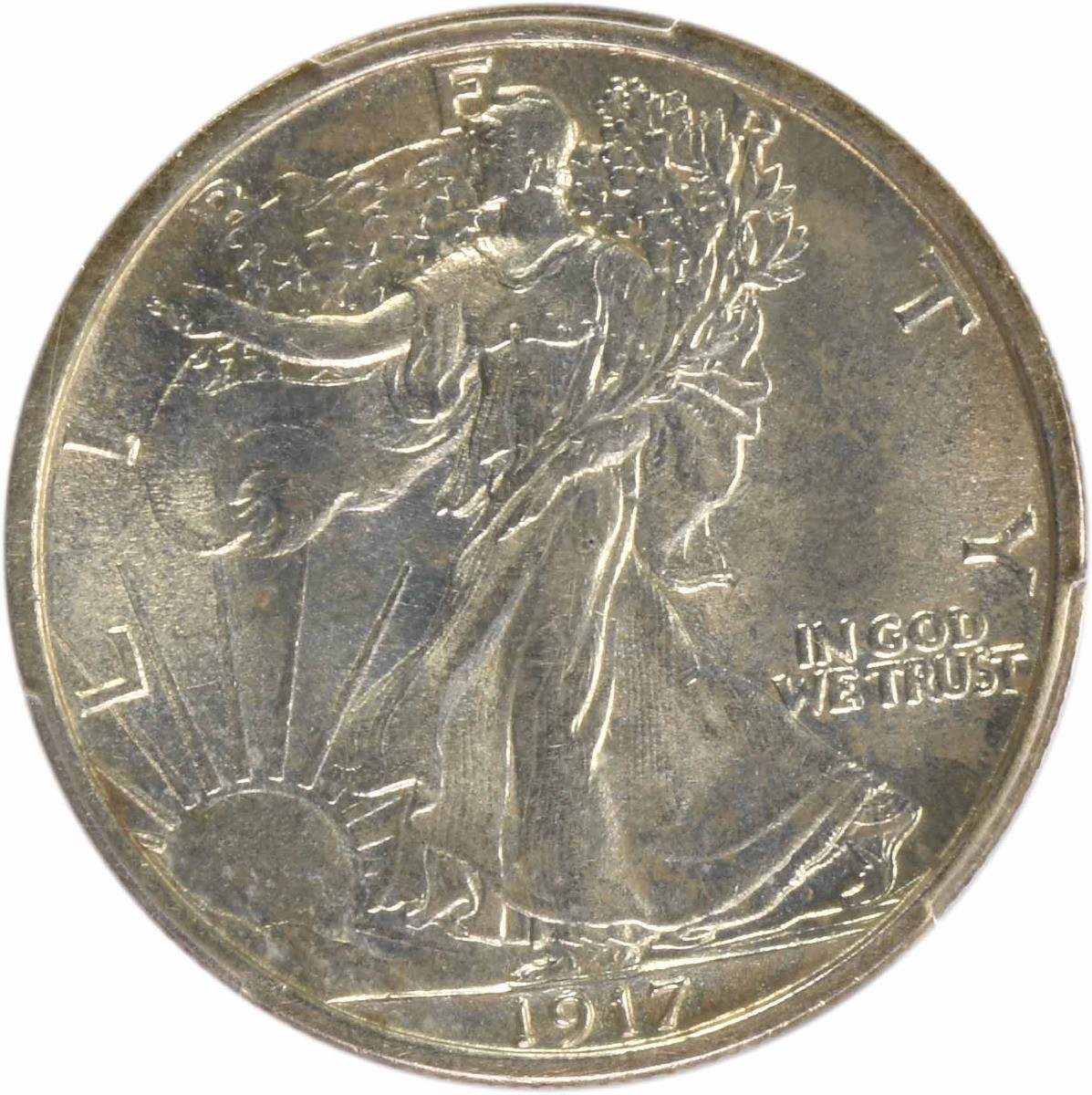 1917 Walking Liberty Silver Half Dollar MS64 PCGS
