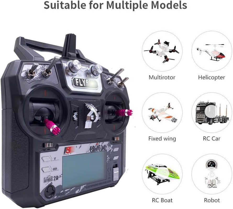 Flysky Fs-I6X 10CH Radio Transmitter and Receiver Fs-Ia10B 2.4G RC Controller fo