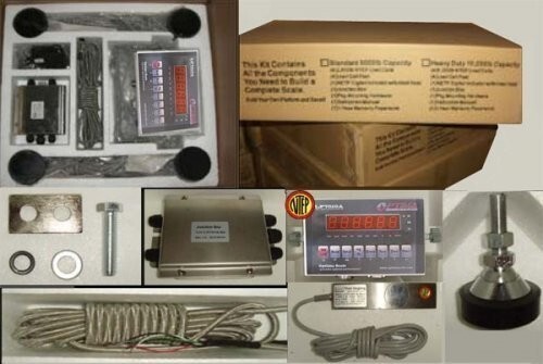 10,000 LBS Optima Floor Scale Kit With Large Envelope Load Cells OP-720LE-10K