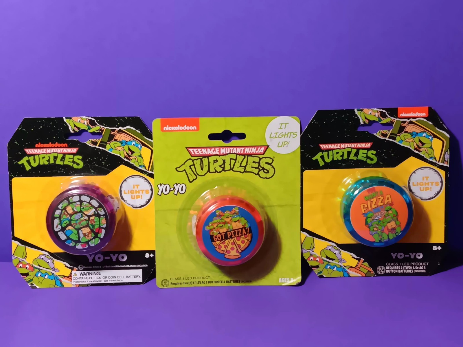 Lot Of 3 YoYos TMNT Turtle Shell, Got Pizza, Pizza This Yoyos