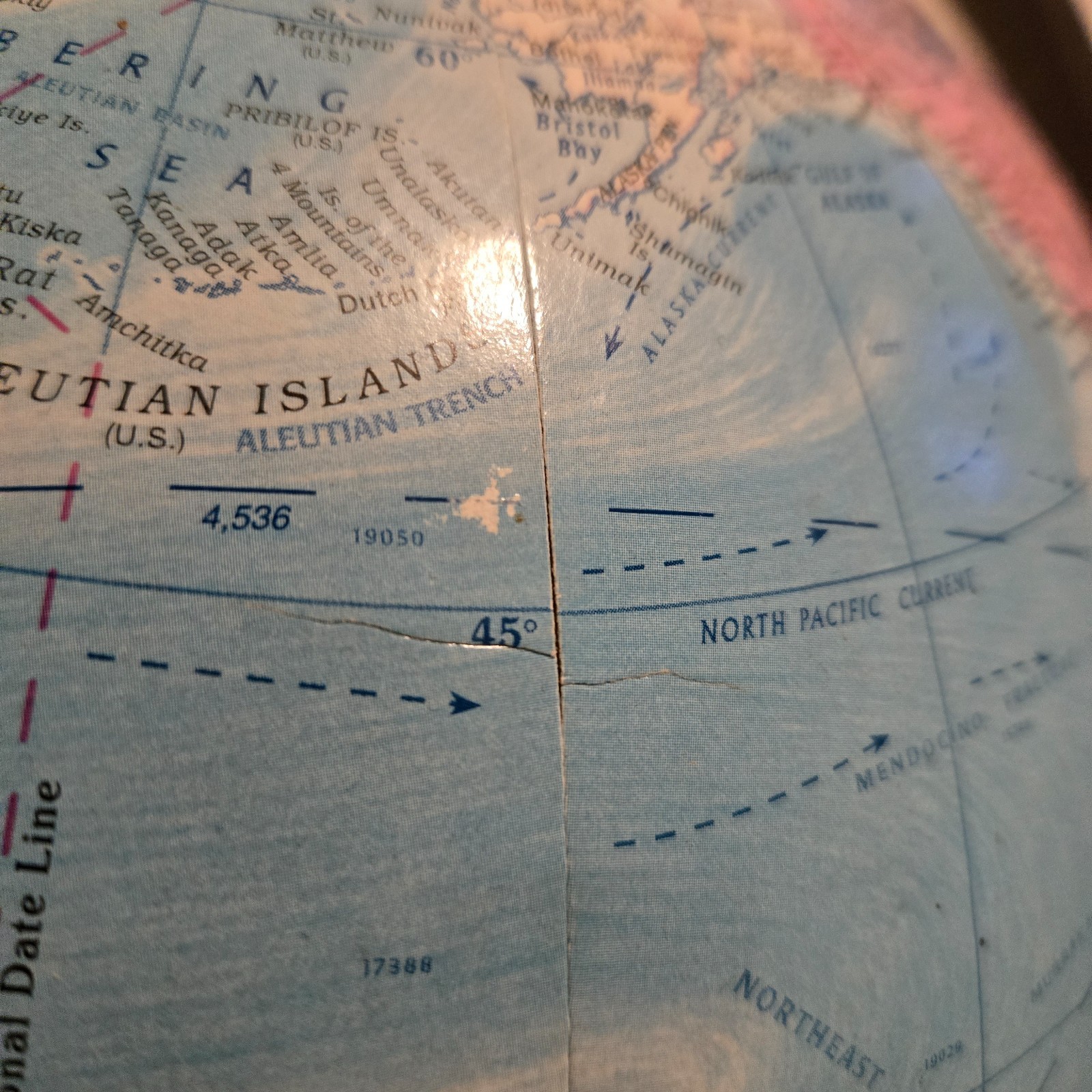 Globemaster Scanglobe Type-Y 12 Inch Diameter Globe World Map Plastic Base & Arm