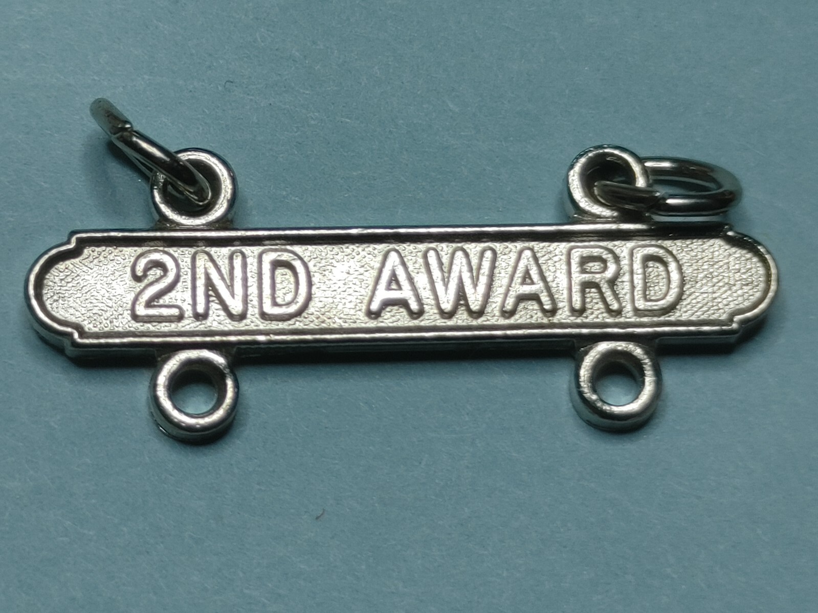 US Marine Corps USMC - Pistol 2nd Award Original Issue Hanging Bar Bright Silver