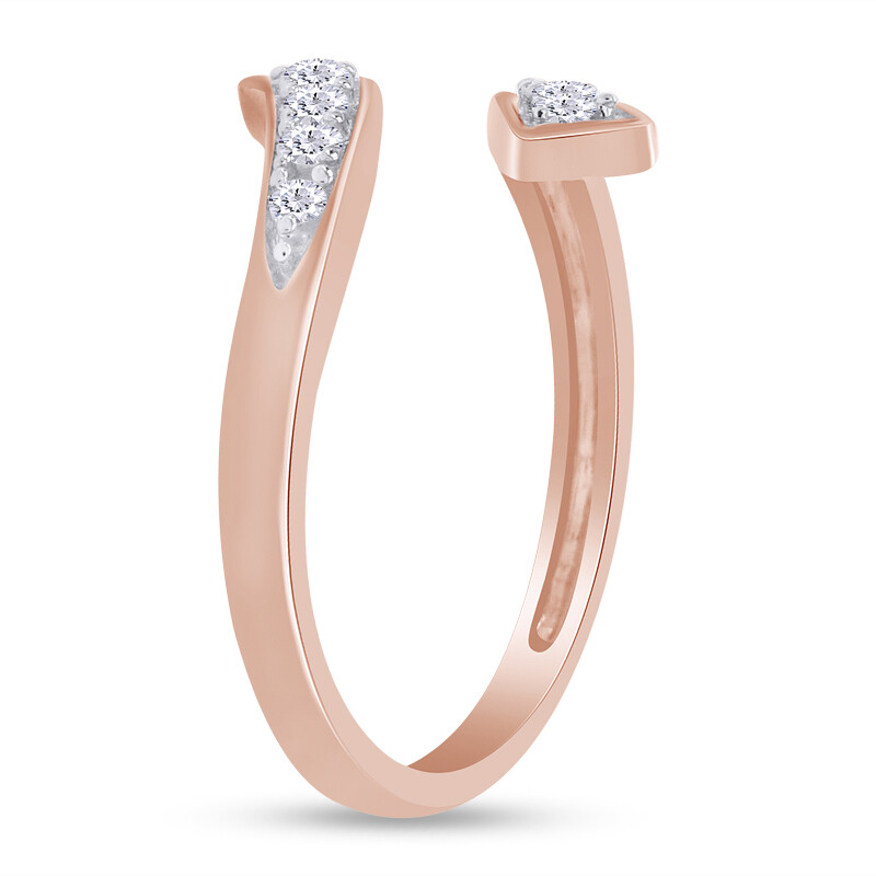 Adjustable Bypass Toe Ring Round Cut Cubic Zirconia in Solid 925 Sterling Silver