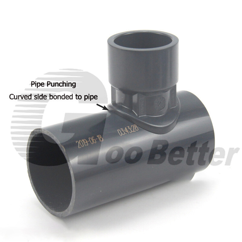UPVC Plastic Saddle Interface Saddle Joint Arc Generation Tee Saddle Connector