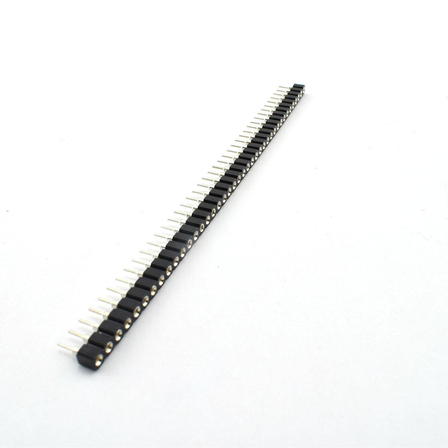 10Pcs 2.54mm 40Pin Round Female Socket Pin Header Strip 1x40P Single Row NEW
