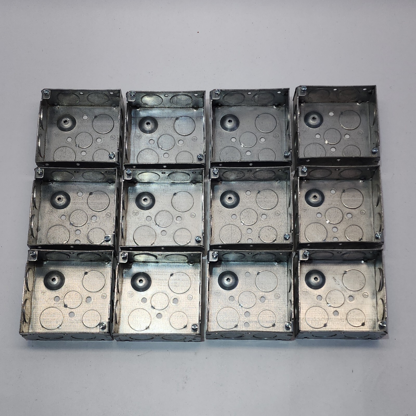 Appleton 4S3/4DR Electrical Box 4" sq. 1-1/2" D, 3/4" KO's (Lot of 12)