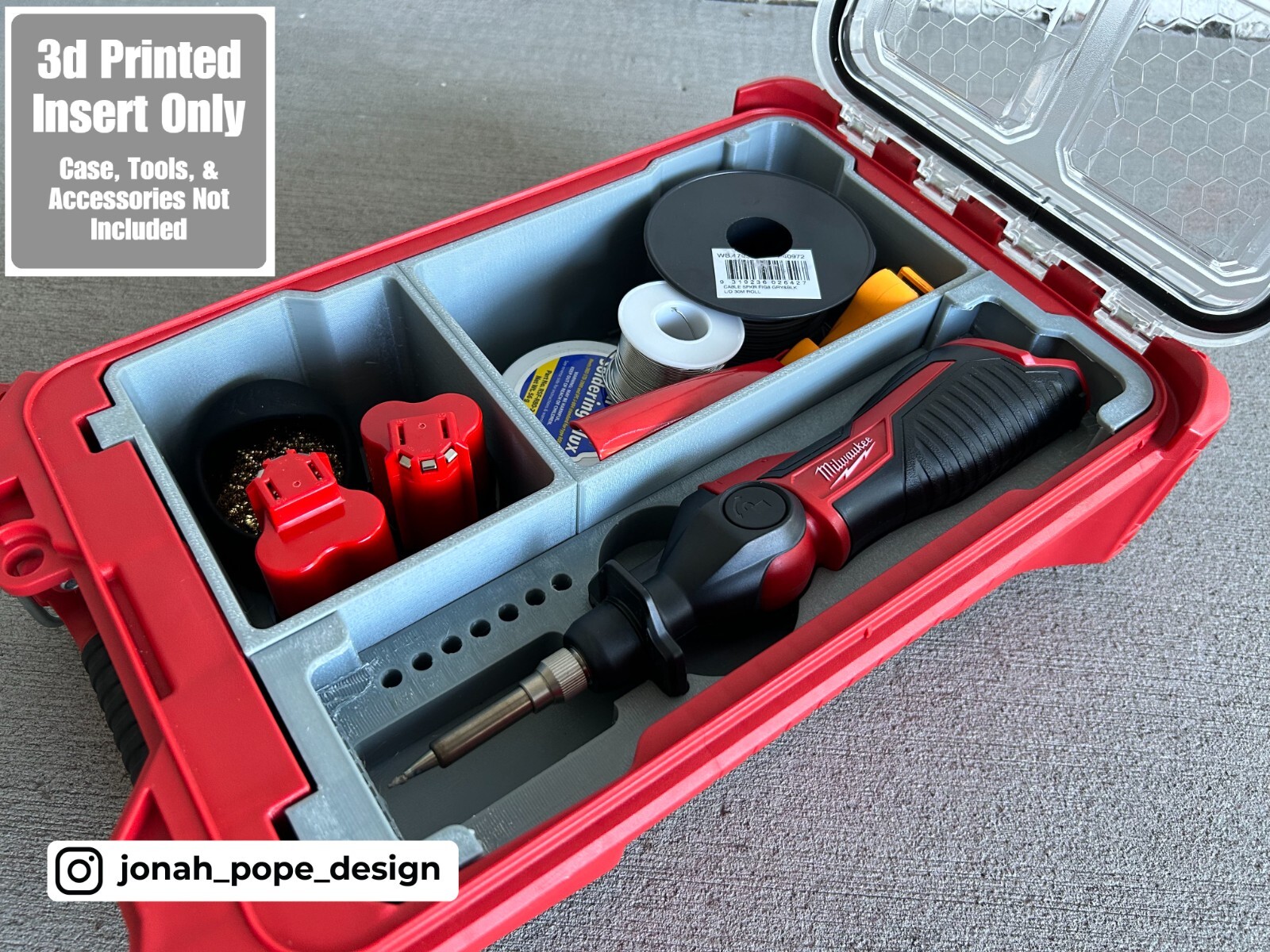 Milwaukee Packout Insert for M12 Soldering Iron (Insert-only)