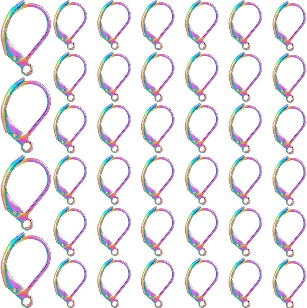 1 Box 40Pcs Leverback Earring Findings Stainless Steel Earring Hooks Bulk French