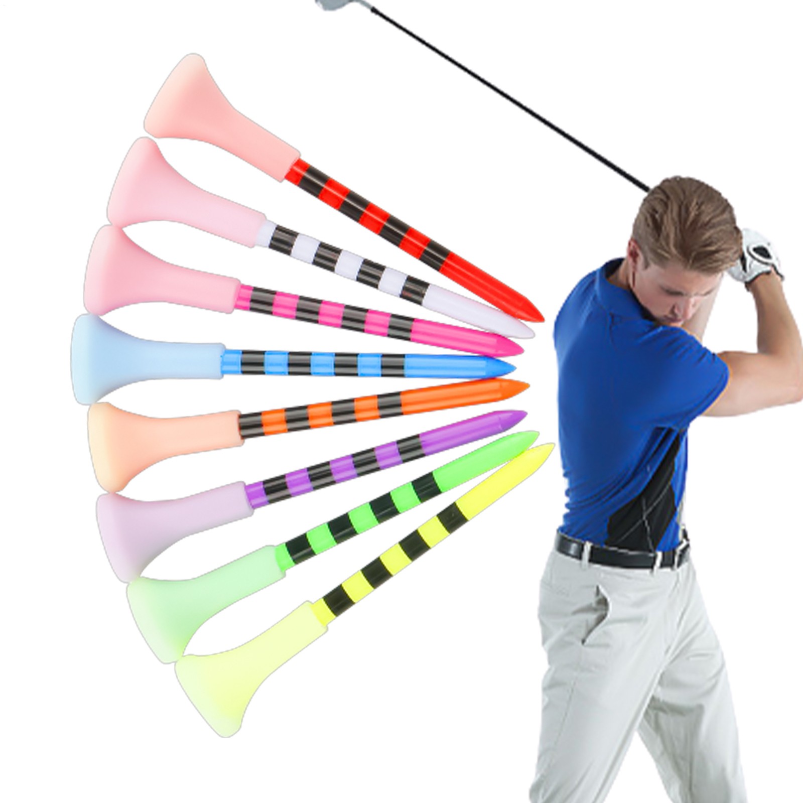 Light Up Golf Tees 50pcs Lighted Golf Course Supplies Professional