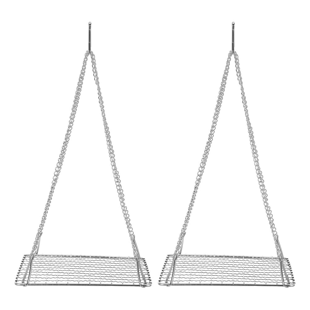 2 Pcs Herb Drying Rack for Herbs Metal Hanging Plants Baskets and Nets