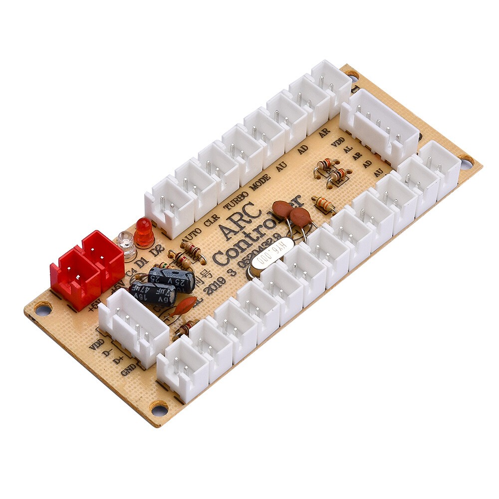 2XUSB Arcade Encoder Zero Delay PC to Joystick 5Pin MAME Sanwa Push Button+Cable