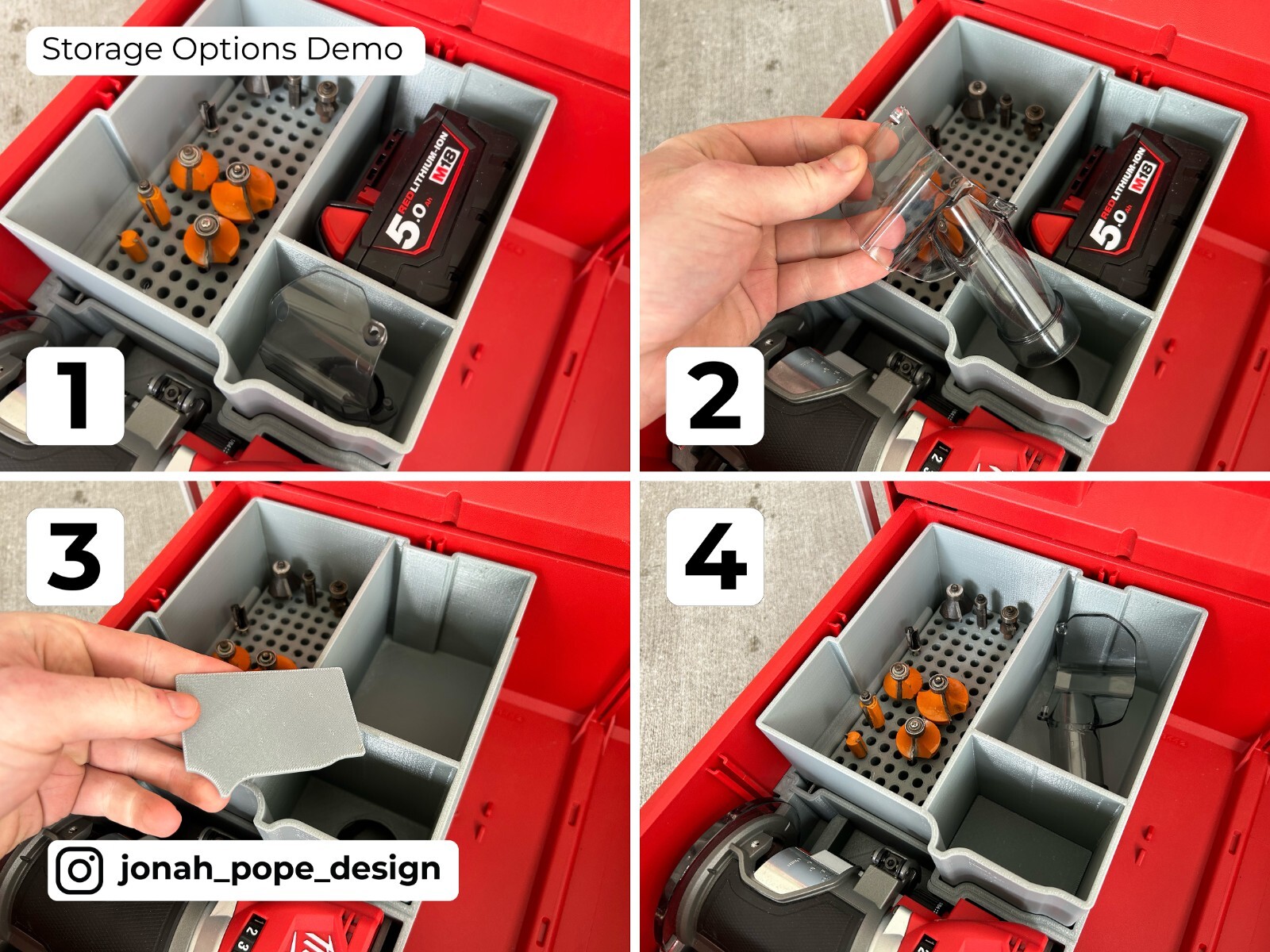 Insert for M18 Compact Router and Packout Tool Box Drawer (Insert Only)