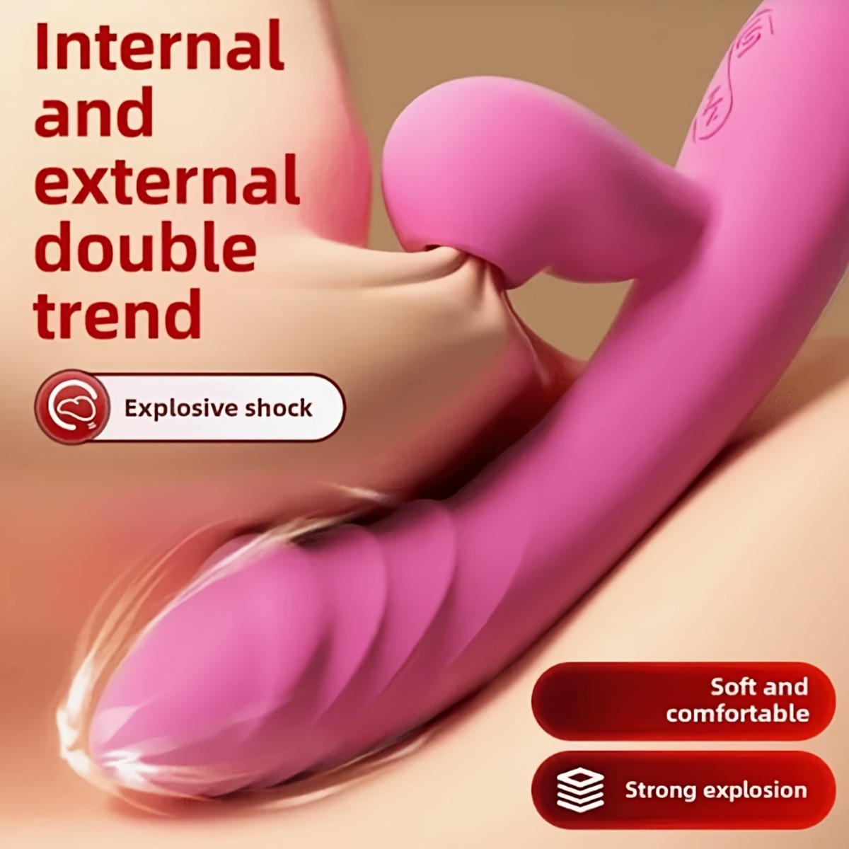 Mujeres Chupando Vibrador Consoladores Clítoris Masajero Juguetes Sexuales Adult
