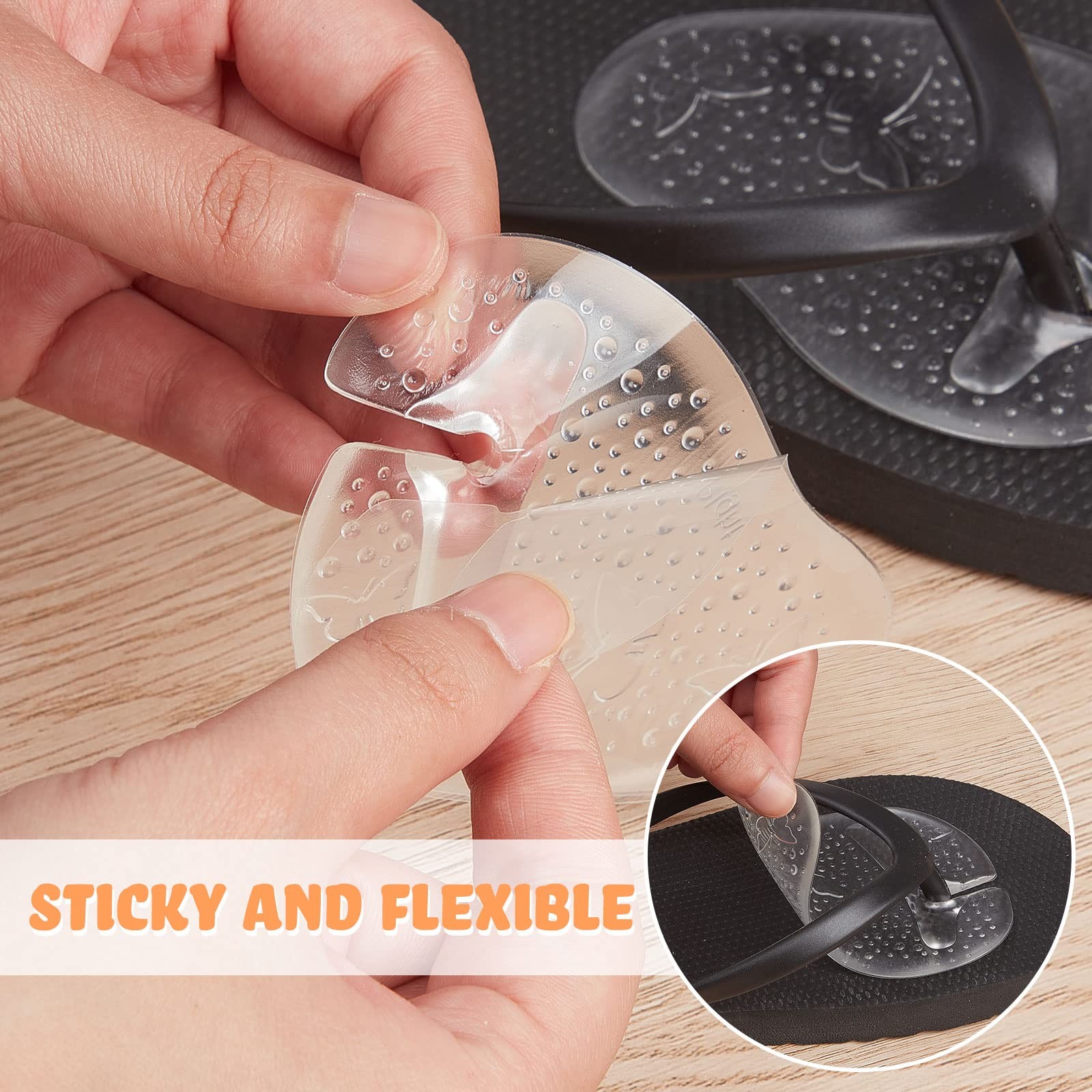 3 Pairs Gel Metatarsal Pads for Thong Forefoot Cushion Inserts Foot Pads Non ...