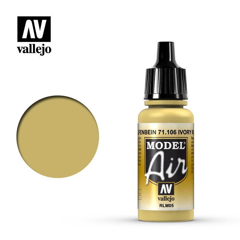 Vallejo 71106 Model Air Ivory RLM05 Acrylic Paint 17ml - US