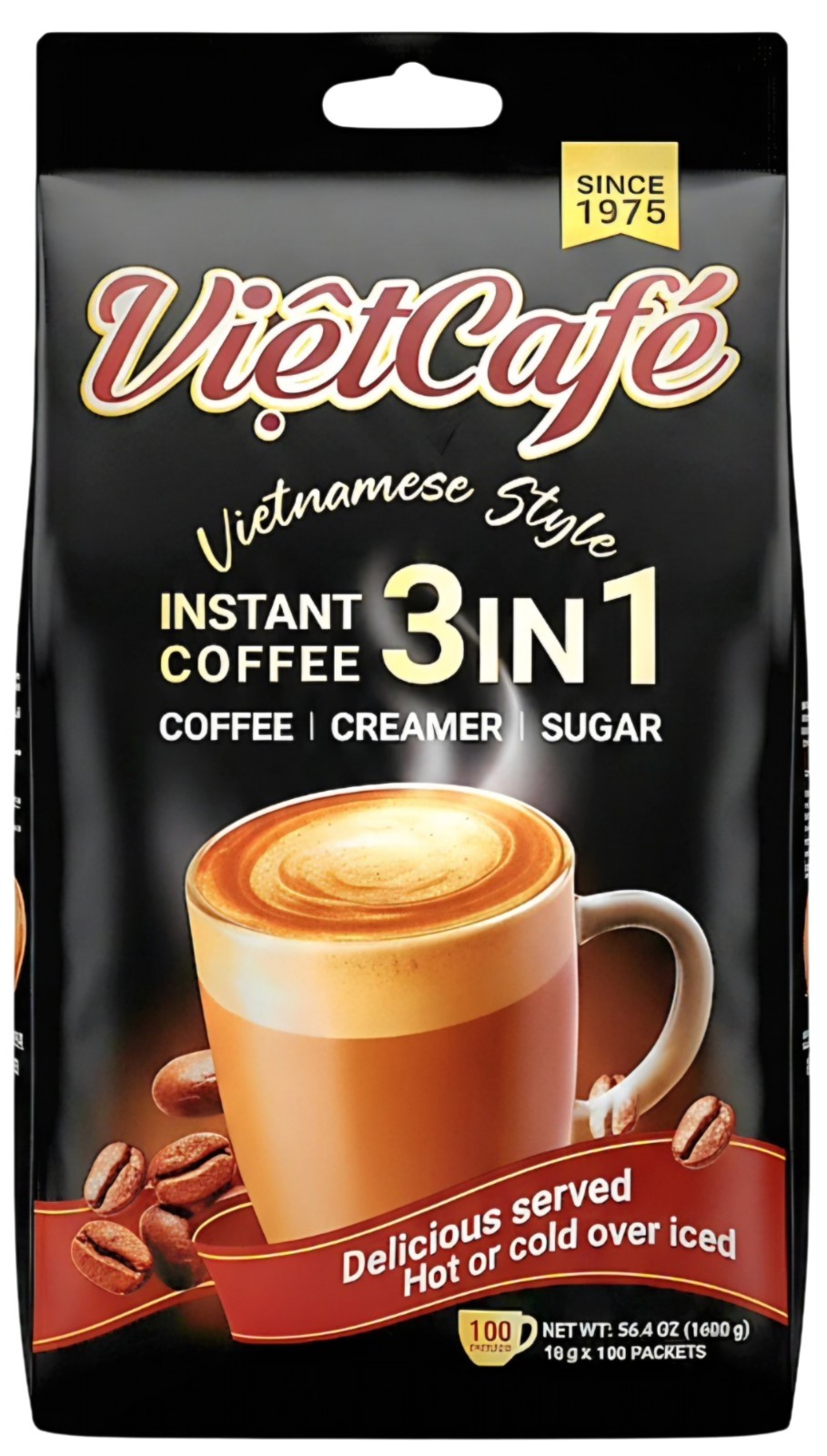 Viet Café Vietnamese | 3-in-1 Instant Coffee | Bold & Creamy Blend | 100CT 1.6kg
