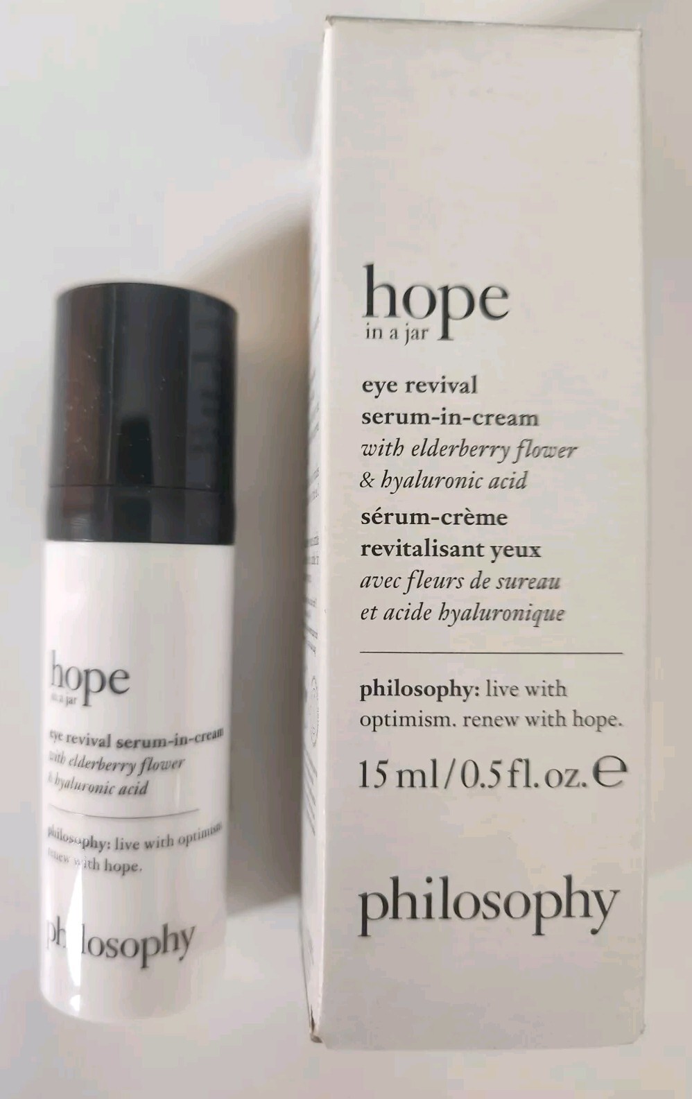 NEW Philosophy Hope in a Jar Eye Revival Serum in Cream 15ML/.5 oz