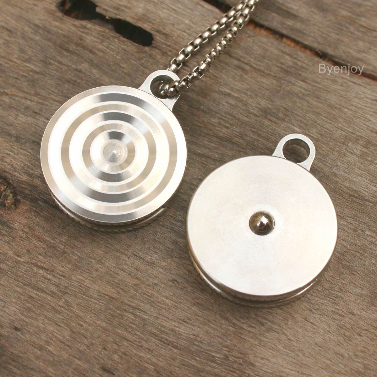 Spinning Top Finger Spinner Hand Fidget EDC Toy Keychain Necklace Pendant Gifts