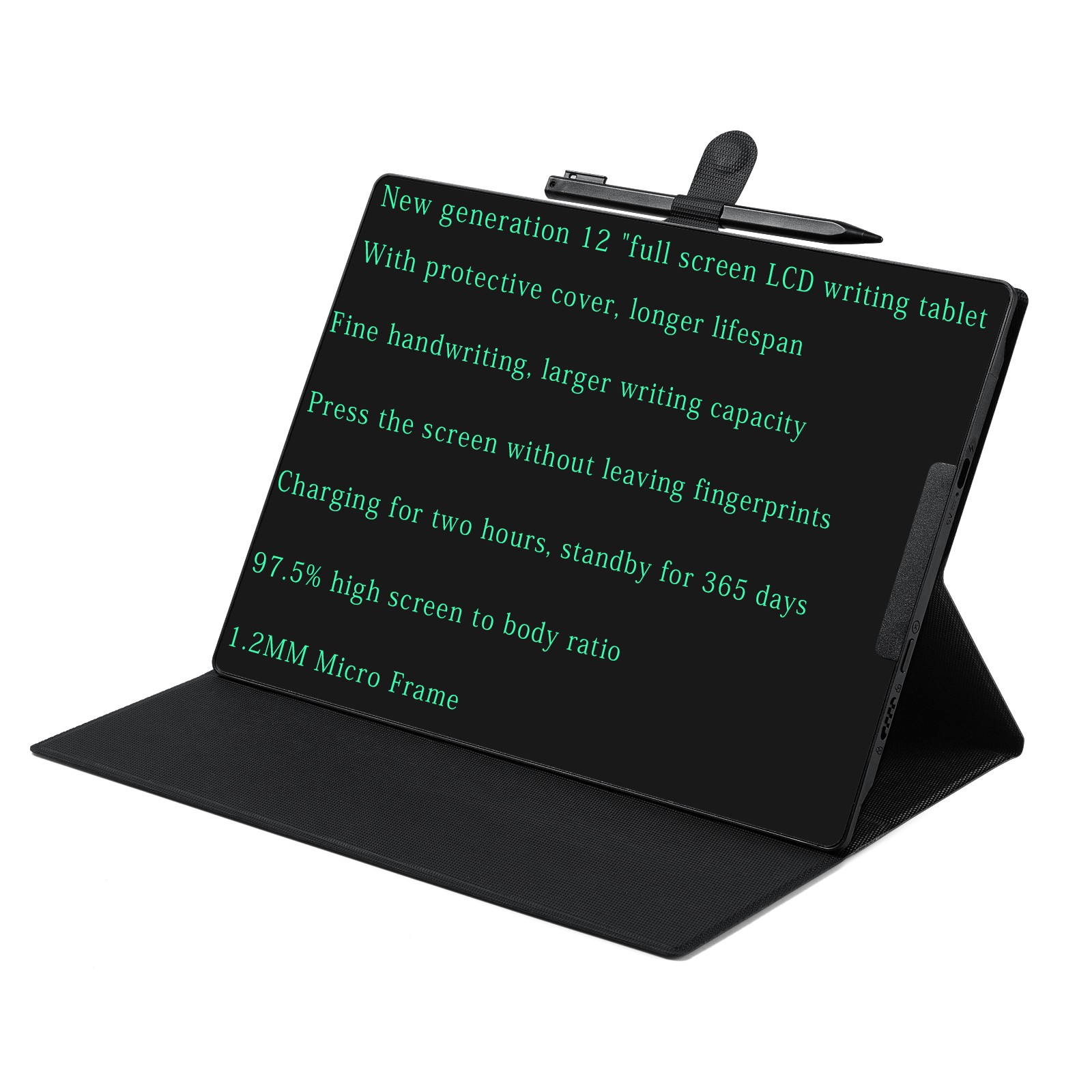 12 Inch LCD Writing Tablet Reusable Digital Notepad Office Study Rechargeable
