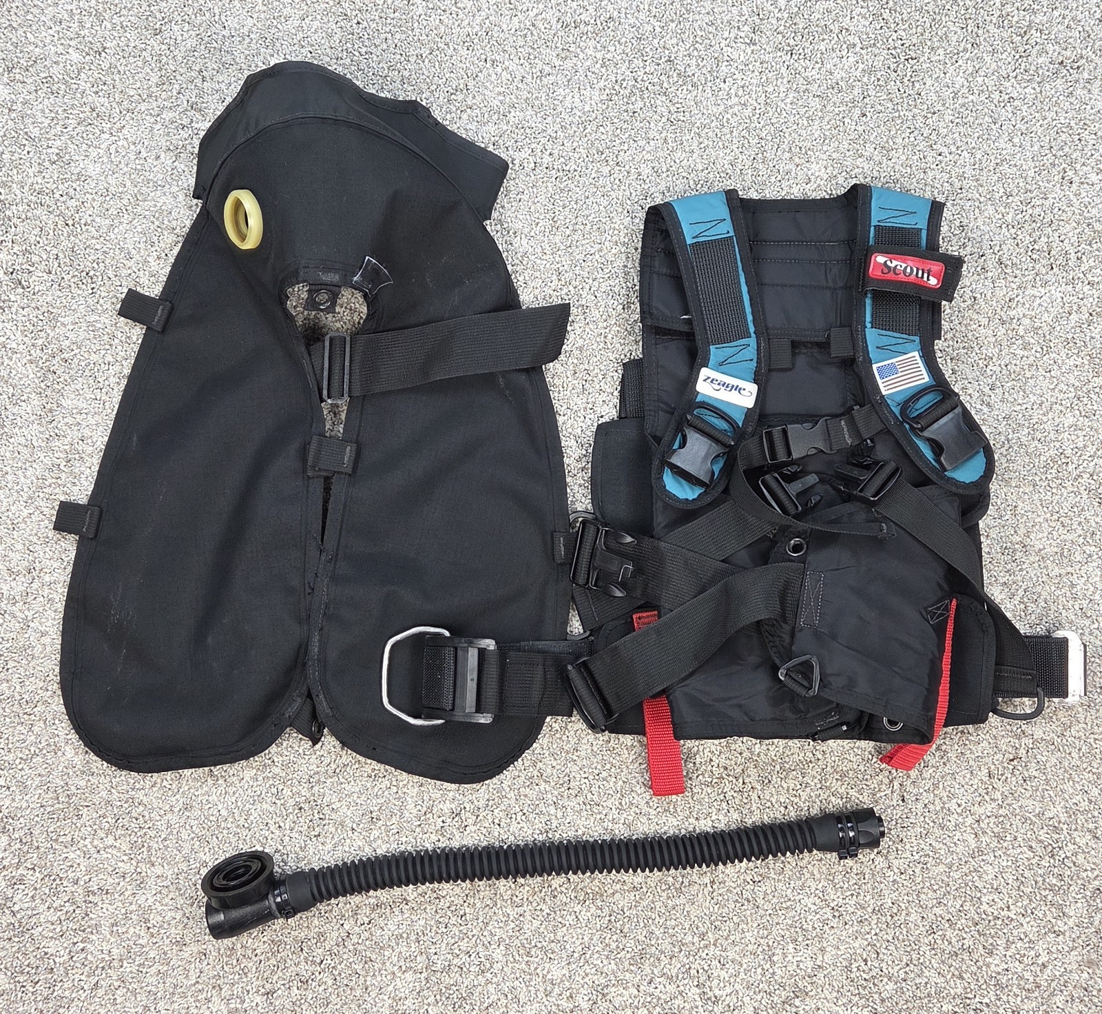Vintage Zeagle Scout BCD Scuba Diving Buoyancy Compensator SMALL