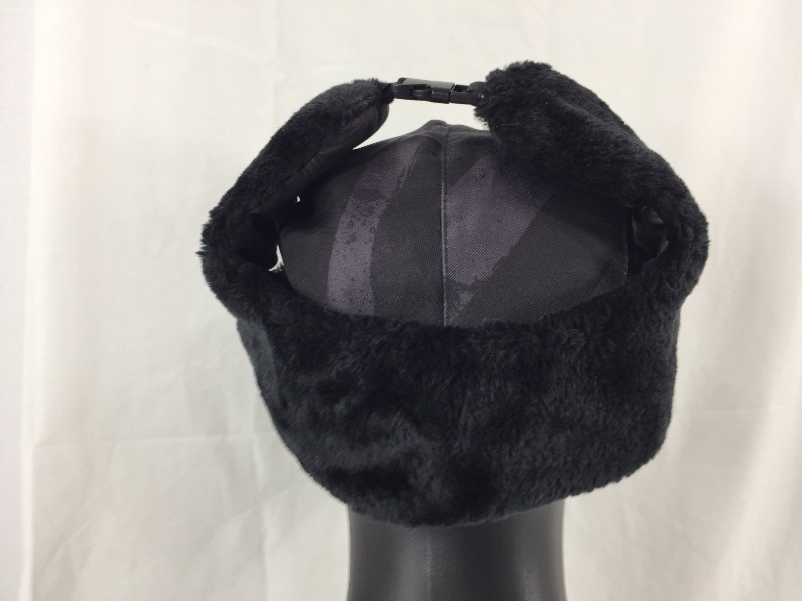 Salt Armour SA Trapper Hat Fur Lined Black Blackout American Flag One Size