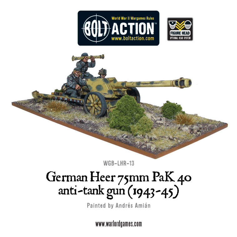 Bolt Action German Heer 75mm PaK 40 anti-tank gun (1943-45) WGB-LHR-13