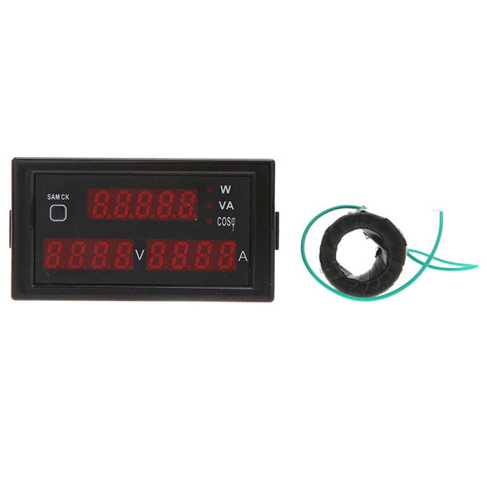 AC 80-300V LCD Digital 100A Volt Power Kwh Amp Panel Meter Voltmeter Ammeter US