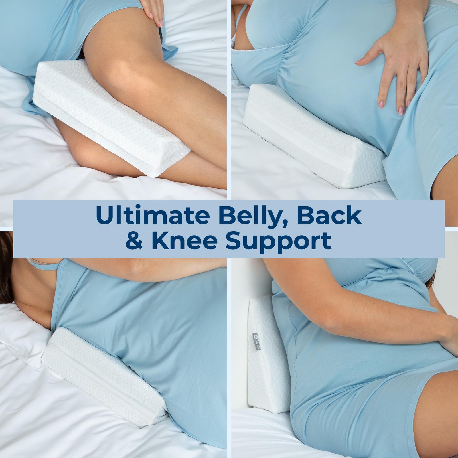 Small Knee Pillow Side Sleepers Firm Foam Wedge Support Travel Maternity