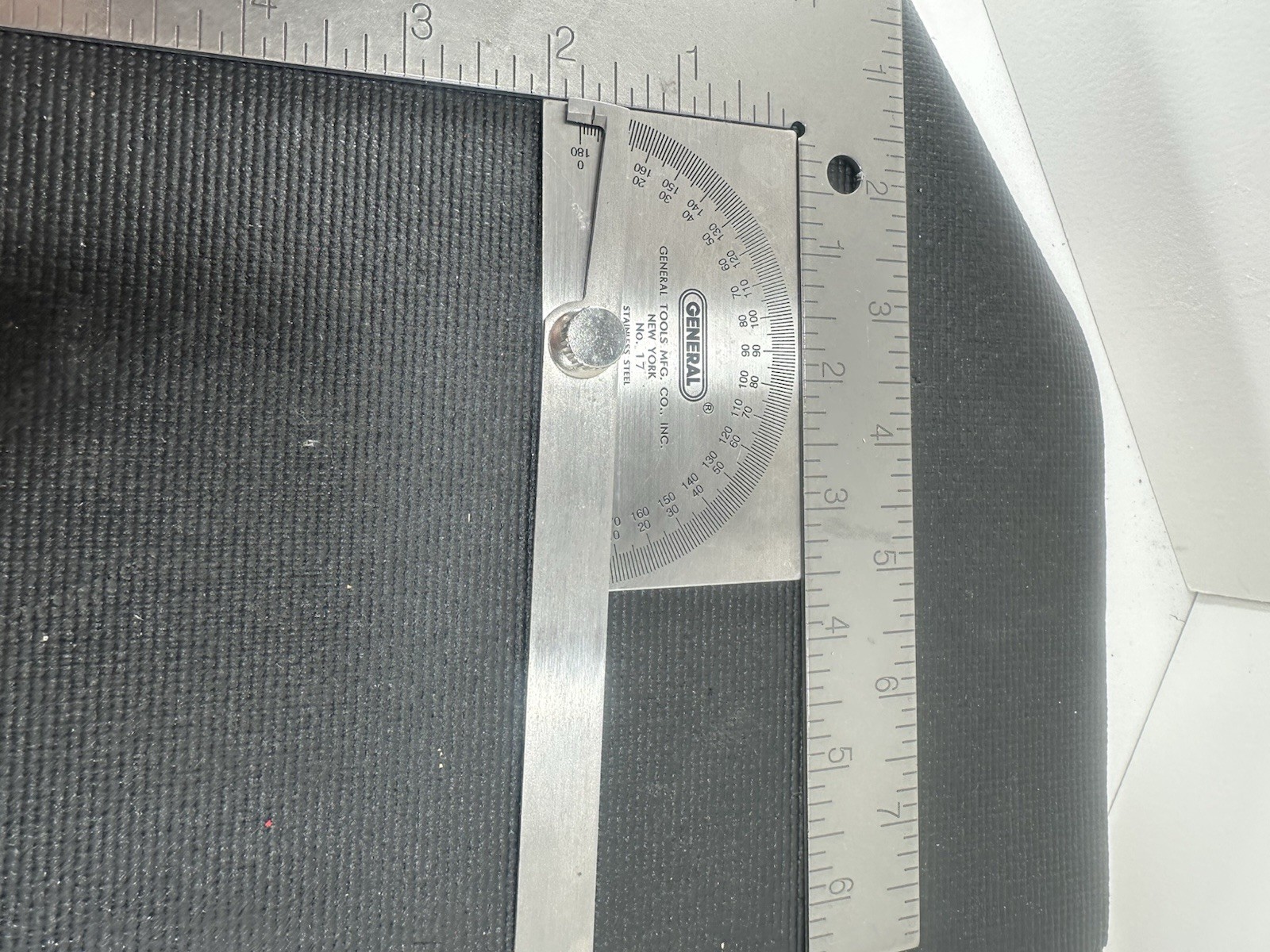 Vintage General Tools No. 17 Stainless Steel Protractor Head Adjustable Angle