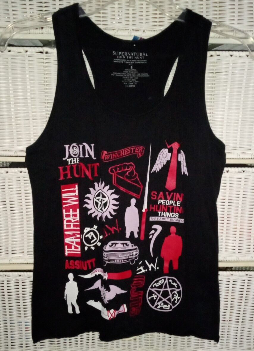 Supernatural Tank Top Join the Hunt Size S Dean Winchester Castiel Sam Pie
