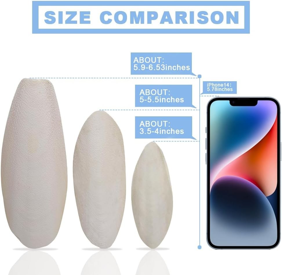 3.5"-4" Cuttlebone for Birds Parakeets, Cuddle Bone with Metal Clip, Cuttlefi...