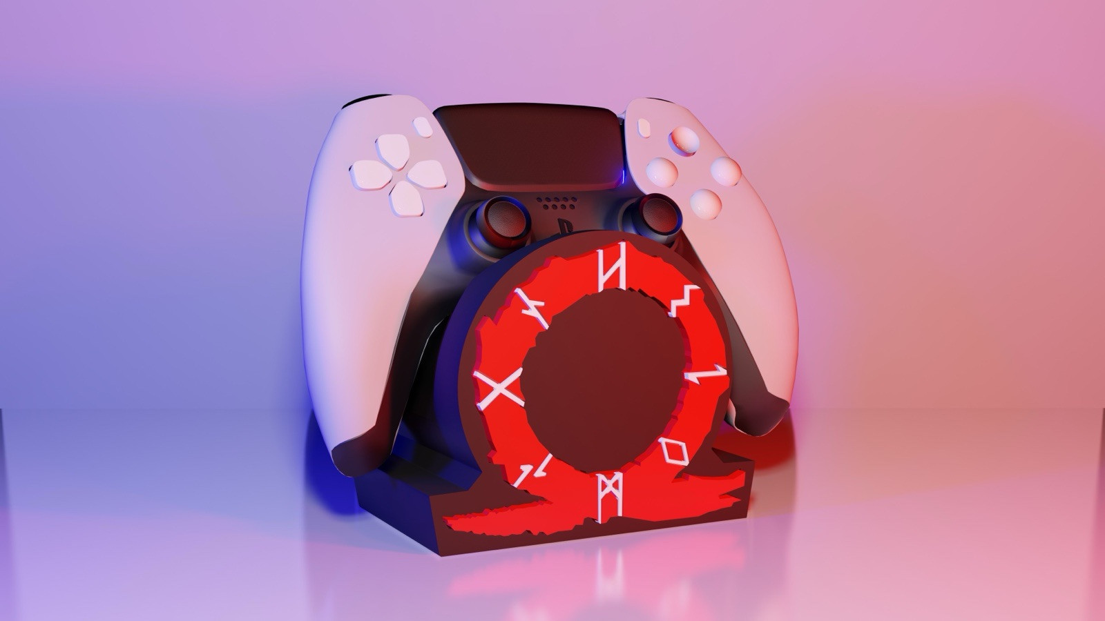 God Of War Controller Stand | Controller Holder | Phone Holder | Game Room