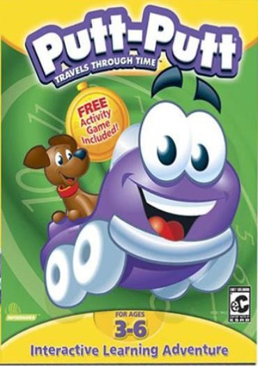 Putt-Putt Travels Through Time PC MAC CD learn dinosaurs medieval dragon history