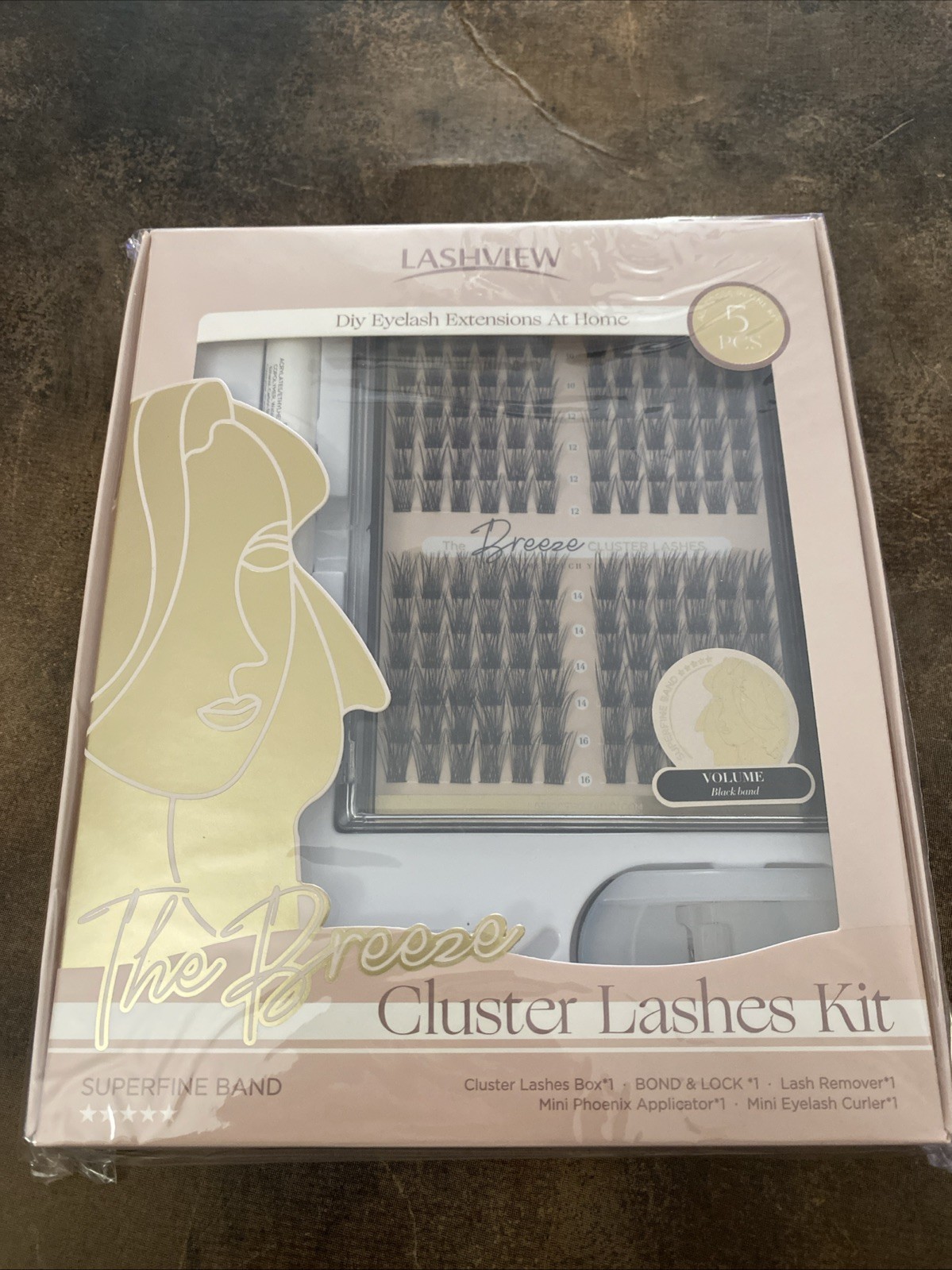 Lashview Cluster Lashes Kit 144pcs The Breeze Volume - Sealed New !