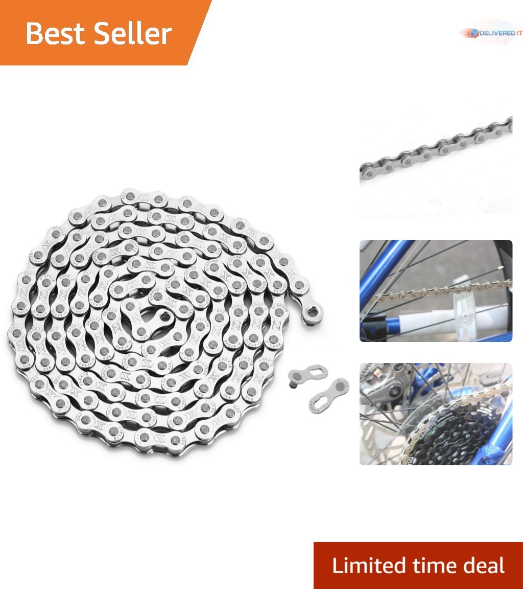 6/7/8 Speed Bike Chain Stainless Steel 116 Links Power Transmission