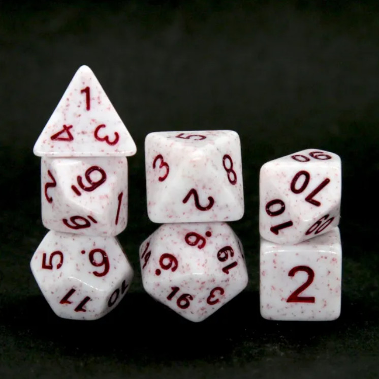 🩸🏰Crimson Crypts Dice Set | RPG DnD Dungeons Dragons AD&D Pathfinder d20