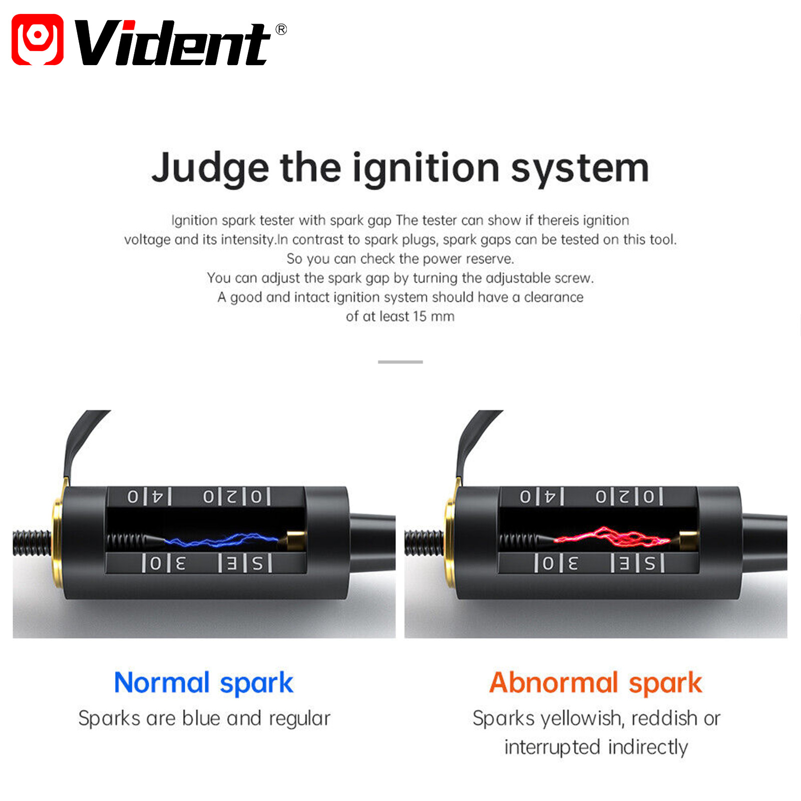 Automotiv Spark Plug Tester Auto Ignition System Coil Engine Diagnostic 12 Volt