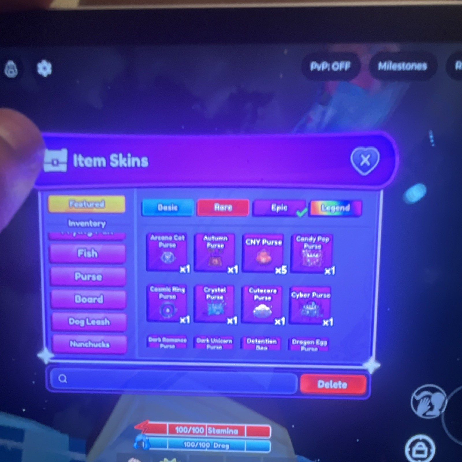 Item Skins Collection with Multiple Rarities - Knuckles, Axes, Chainsaws