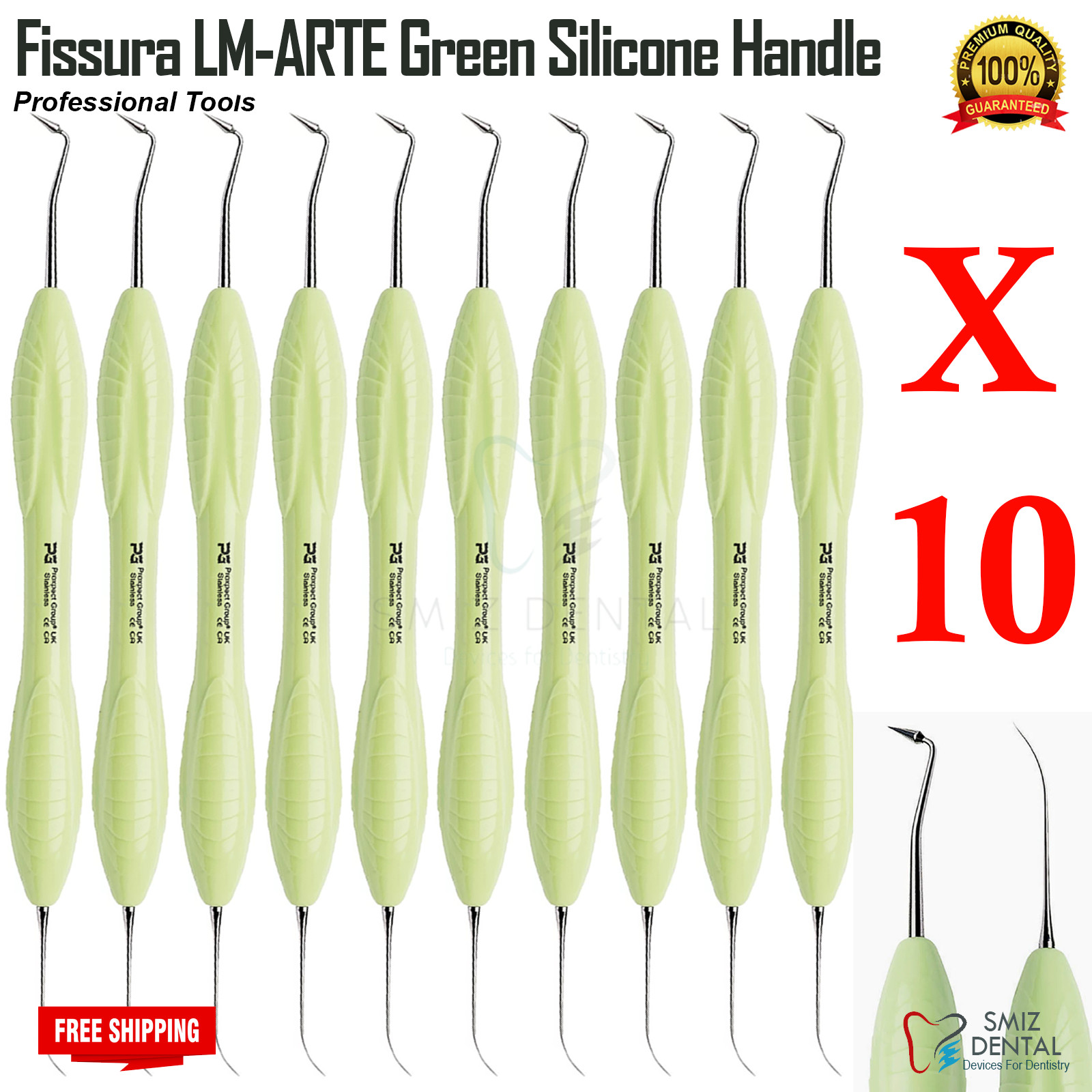 Fissura Dental Composite Filling Instruments Restorative Silicone Handle