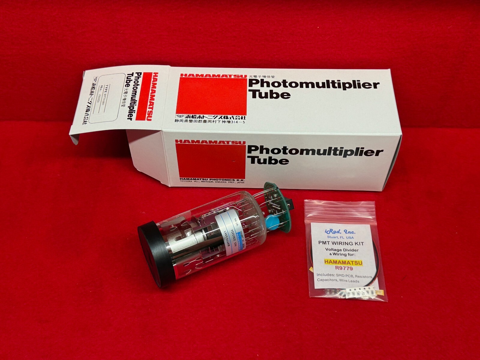 Hamamatsu R9779 2" Photomultiplier Scintillator Detector 15M Voltage Divider KIT
