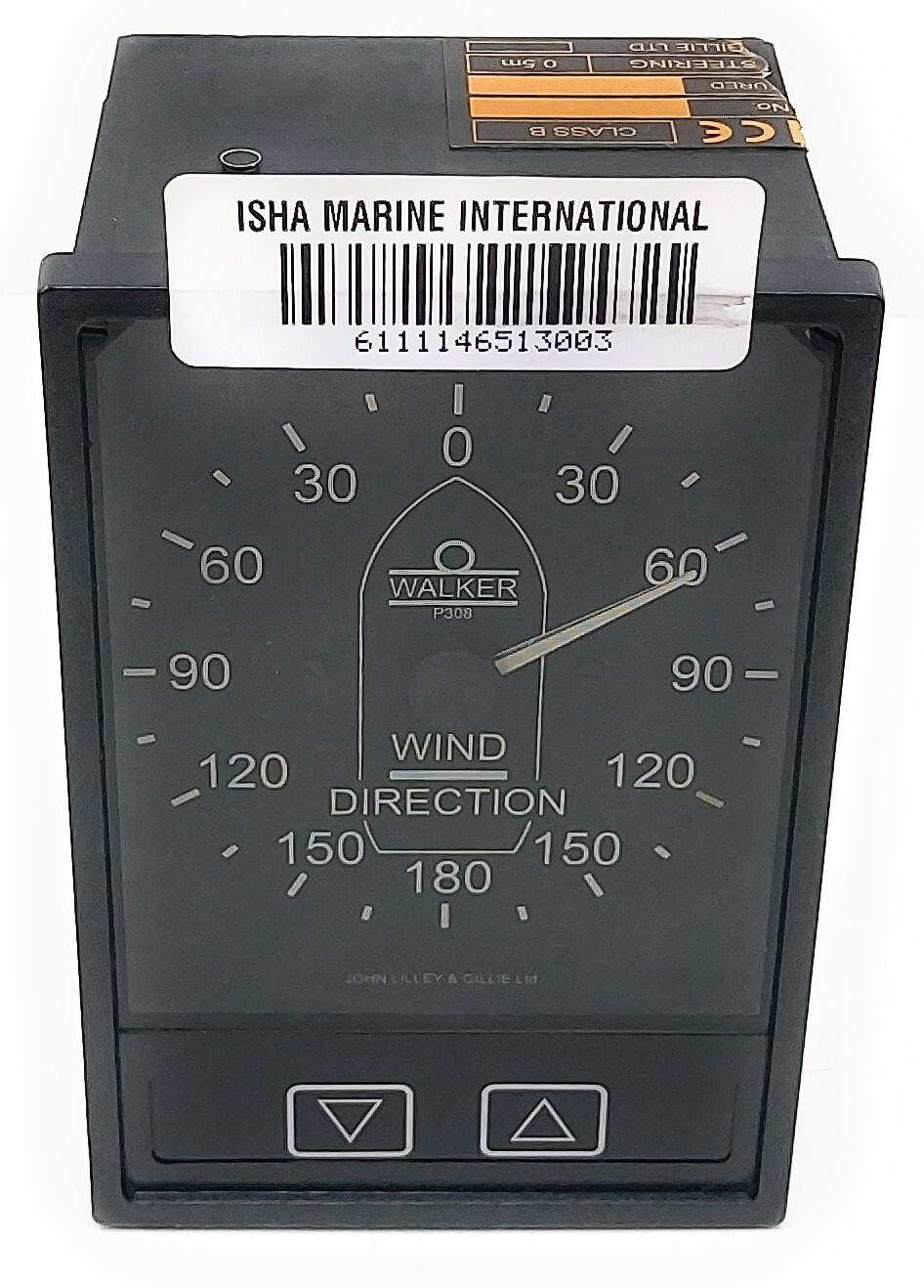 Walker Anemometer P308 Black Wind Direction & Speed Meter