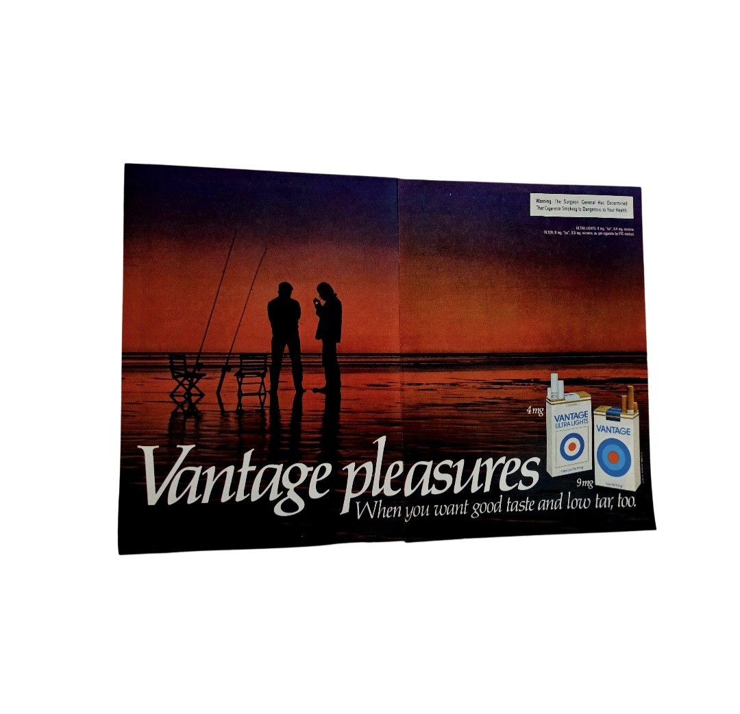 Vintage 1981 Print Advertisement for Vantage Cigarettes