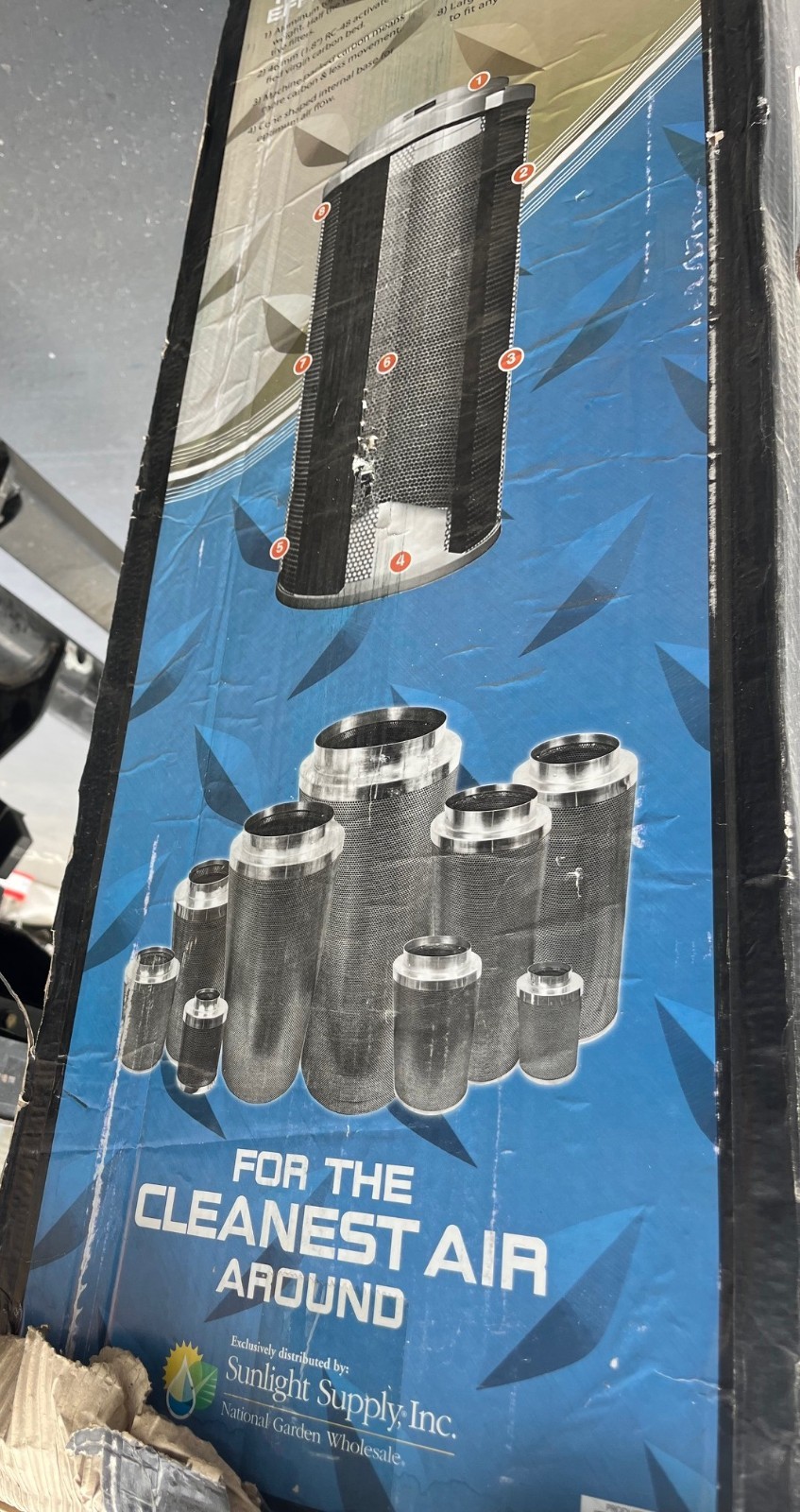 Phresh Filter 12"x48" 2200 CFM Activated Carbon Filter  Industrial Scale