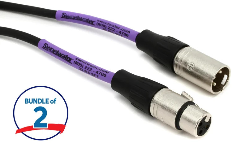 Pro Co EXM-5 Excellines XLR Female to XLR Male Patch Cable - 5 foot (2-pack)