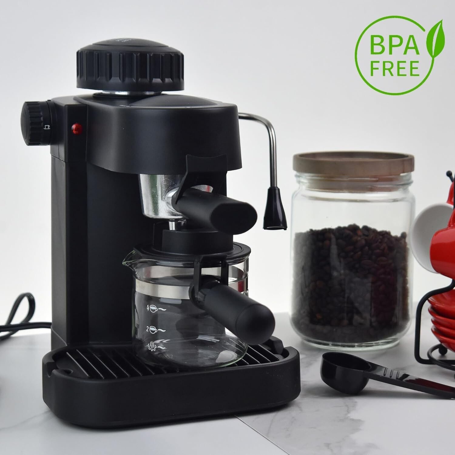 Cafetera espresso capuchino 120 voltios negra