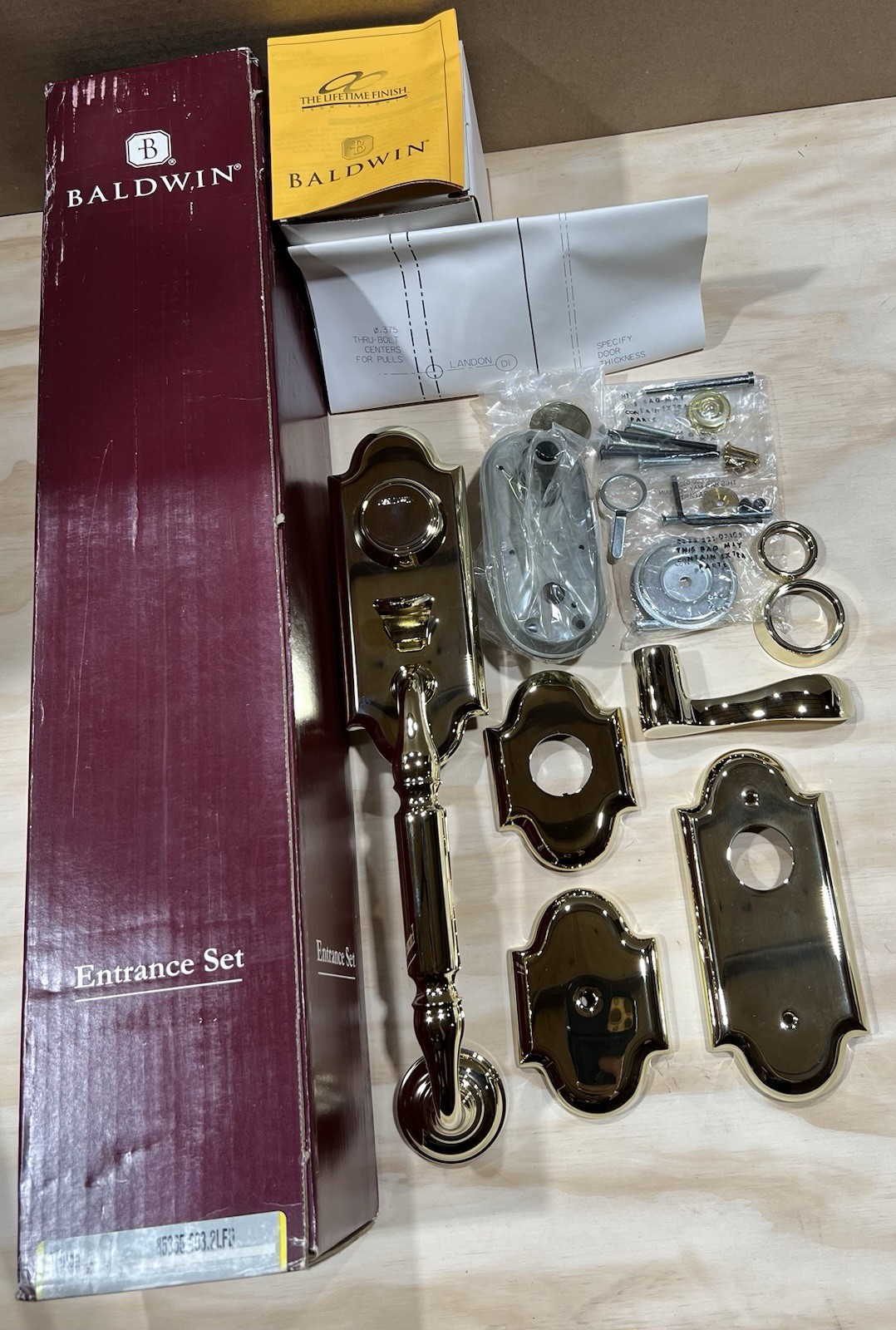 Baldwin 85365-003-2LFD Full Dummy Kit Ashton Series Left Lifetime Polished Brass