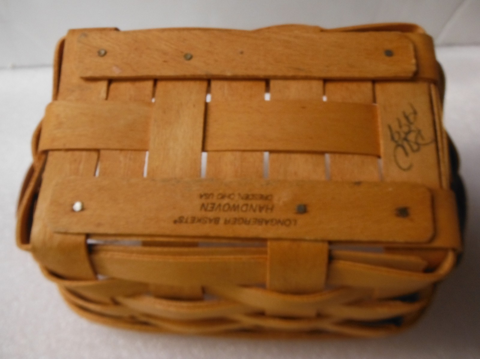LONGABERGER small Basket leather handles 1999