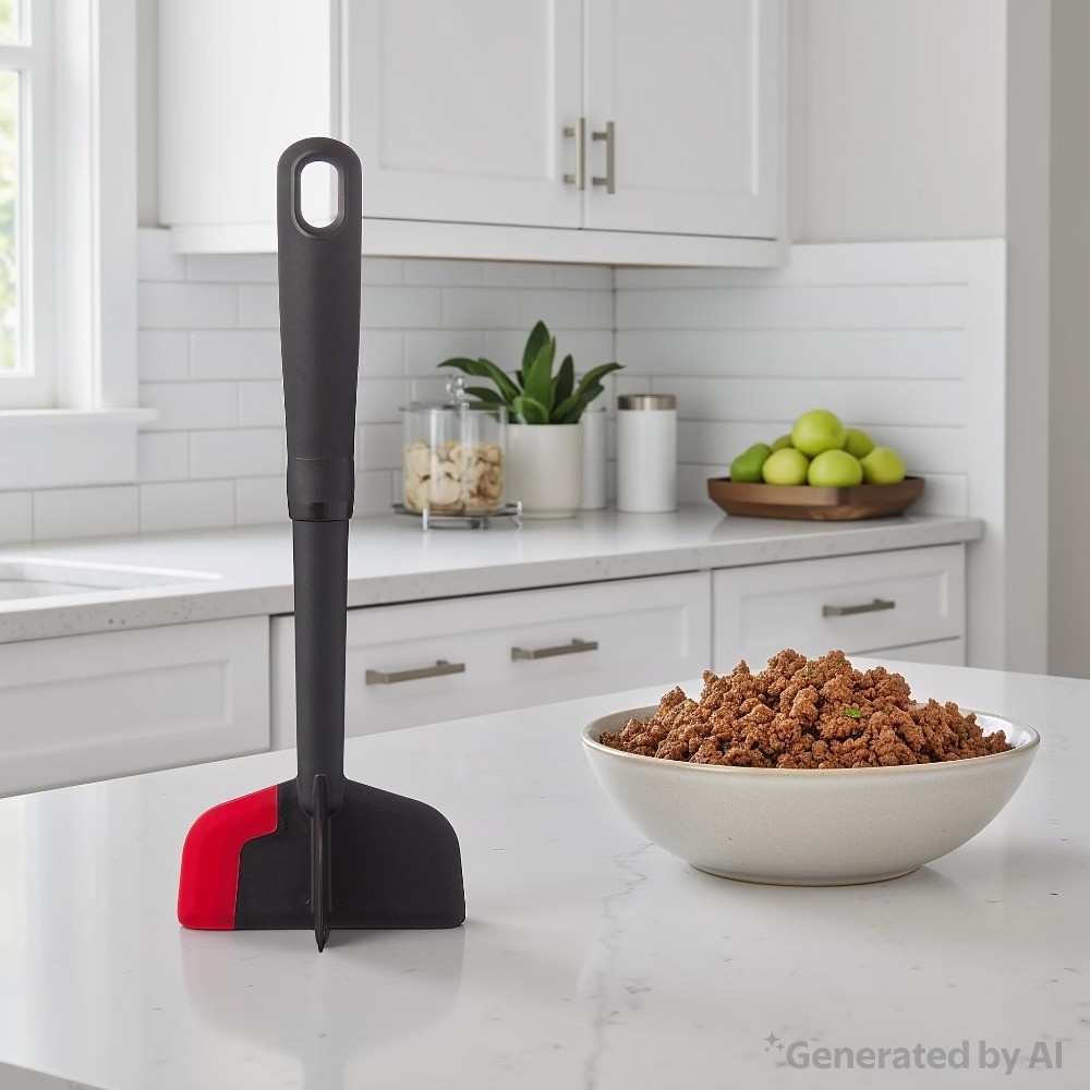 Silicone Meat Masher and Chopper, Black
