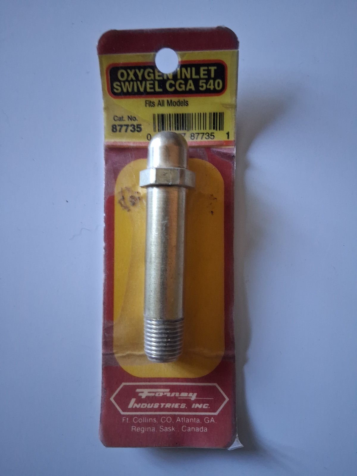 Forney CGA-540 Oxygen Inlet Swivel #87735 NIP